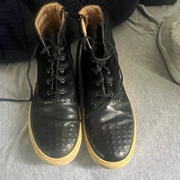 Alexander McQueen ALEXANDER MCQUEEN Harako switching lace-up high-cut sneakers
